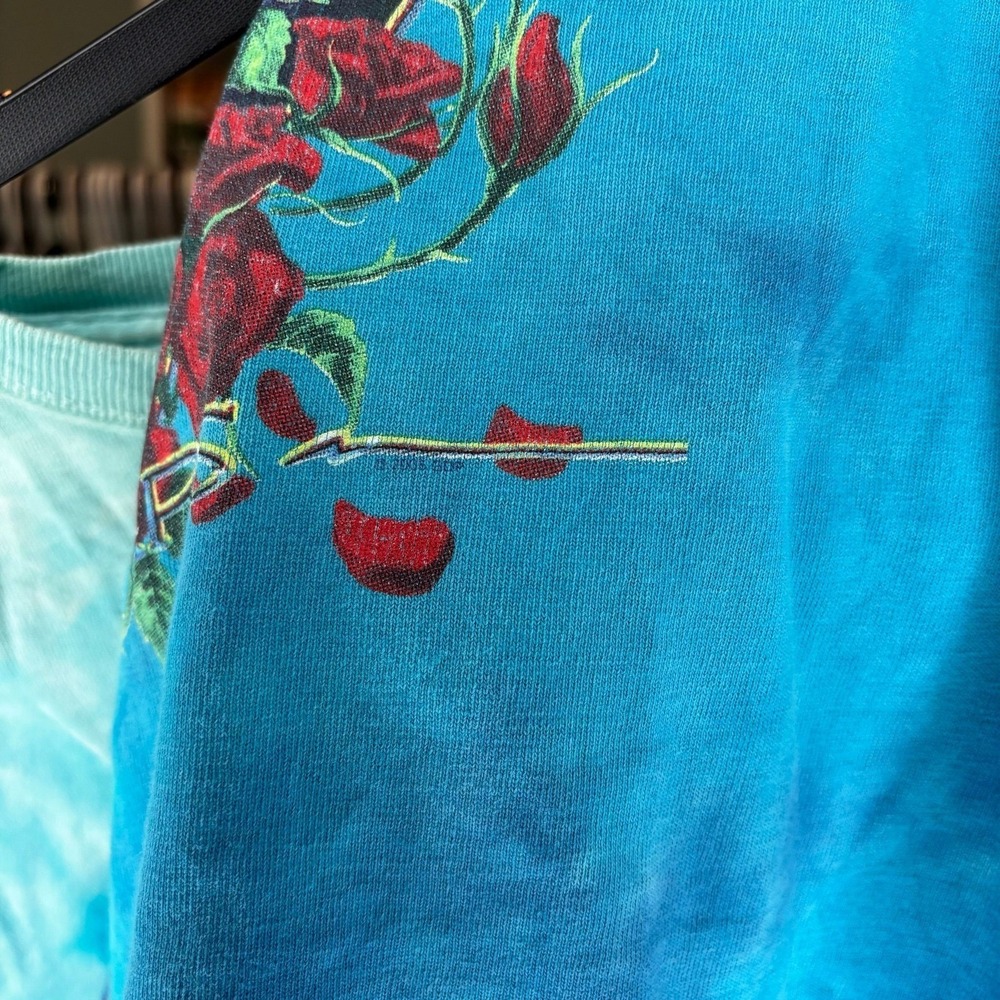 Grateful Dead 40 Years 1965-2005 Liquid Blue Tie Dye Shirt XXL Blue Band Tee USA - Picture 4 of 4
